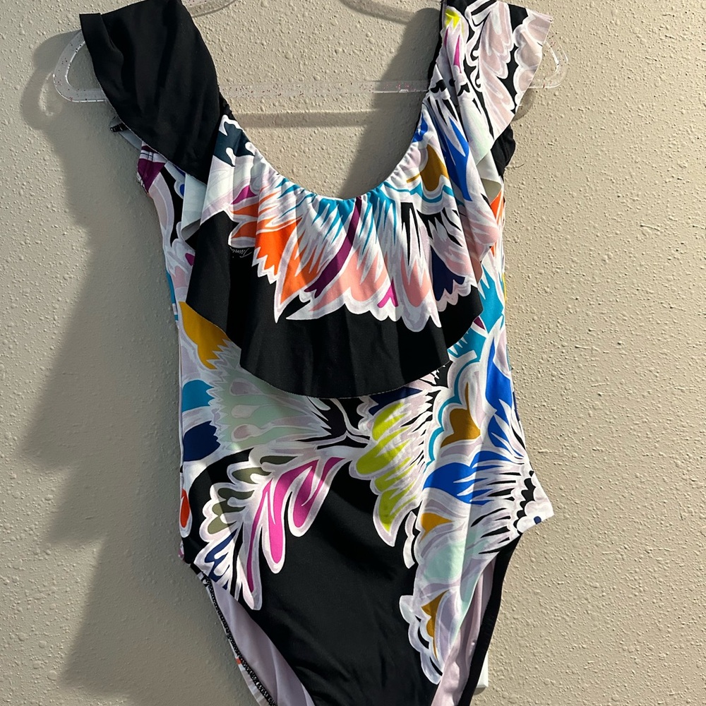 Trina Turk Ruffle One Piece Swimsuit